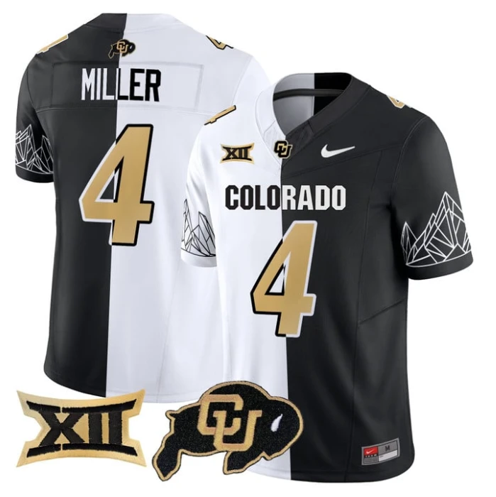 Omarion Miller Jersey #4 Colorado Buffaloes 2025 Limited V2 Stitched Stripeout by NCAA Football Jersey