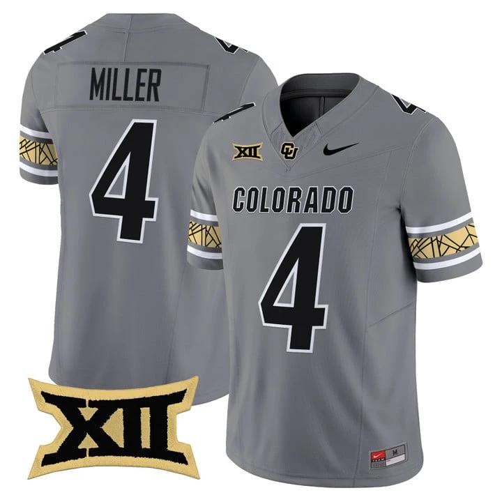 Omarion Miller Jersey #4 Colorado Buffaloes 2025 Vapor Limited V2 Stitched by My Store NCAA Football Jerseys