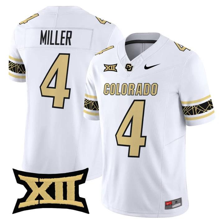 Omarion Miller Jersey #4 Colorado Buffaloes 2025 Vapor Limited V2 Stitched by My Store NCAA Football Jerseys