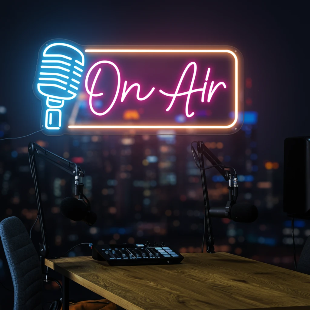 On Air Neon Sign Light Game Room Studio Neon Decor by Neonchics