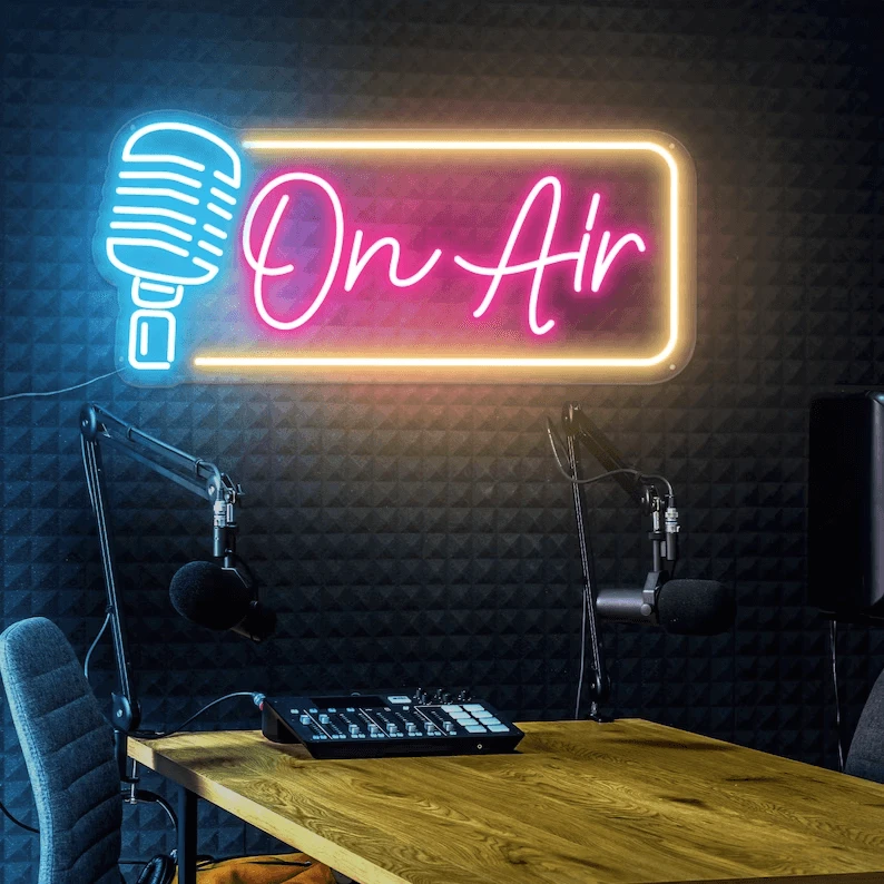On Air Neon Sign Light Game Room Studio Neon Decor by Neonchics