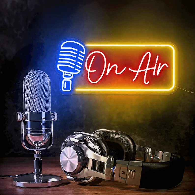 On Air Neon Sign Light Game Room Studio Neon Decor by Neonchics
