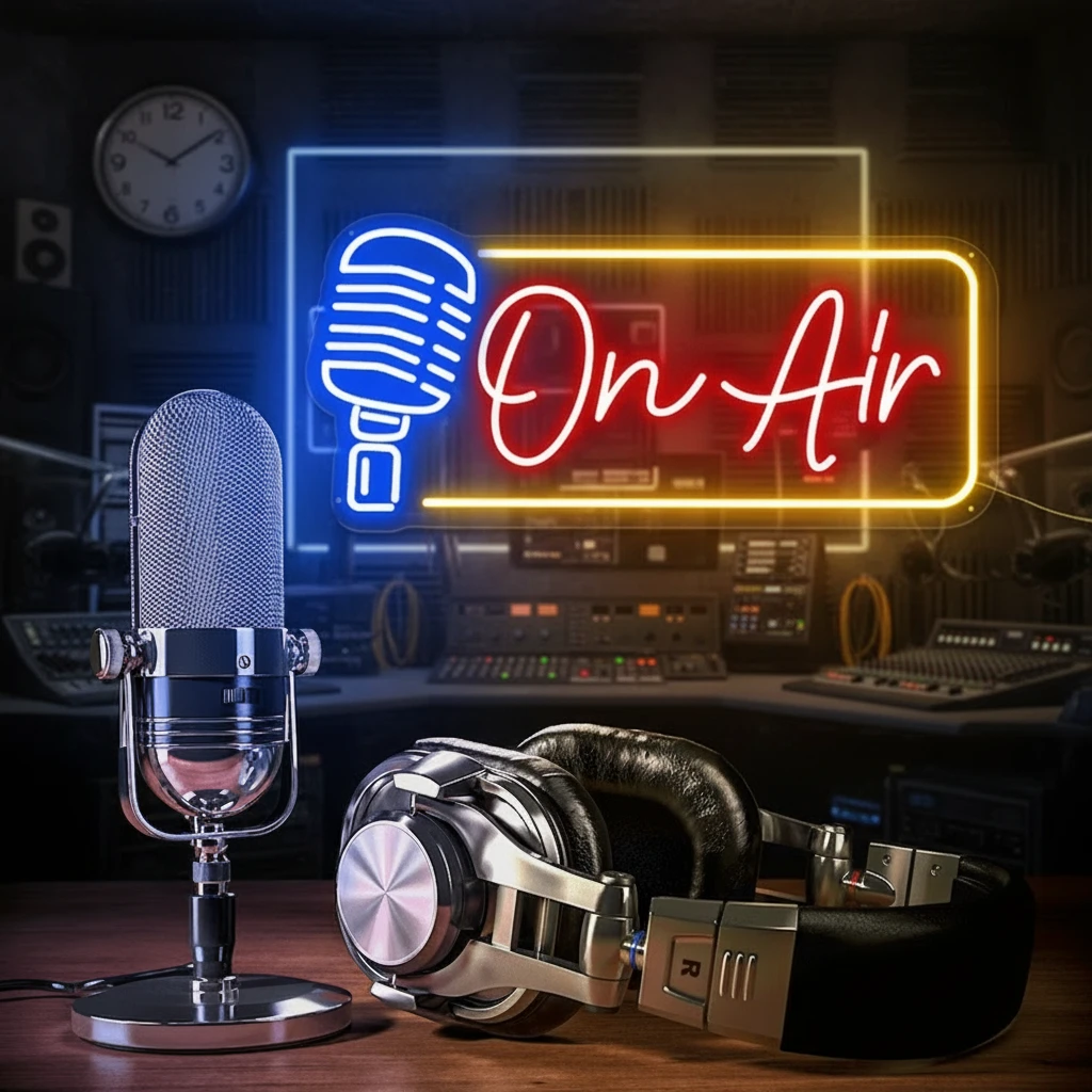 On Air Neon Sign Light Game Room Studio Neon Decor by Neonchics