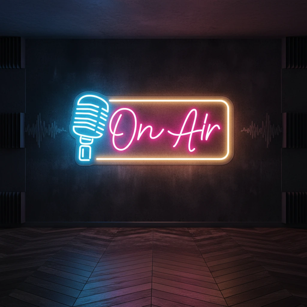 On Air Neon Sign Light Game Room Studio Neon Decor by Neonchics