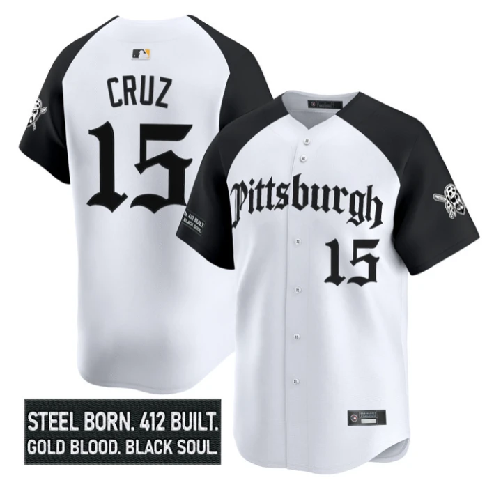 Oneil Cruz Jersey #15 Pittsburgh Pirates Gothic Steel City Stitched by My Store