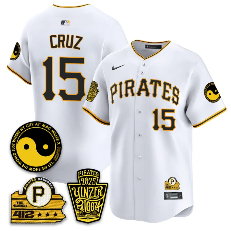 Oneil Cruz #15 Jersey Pittsburgh Pirates Yinzerpalooza 2025 Stitched White by My Store