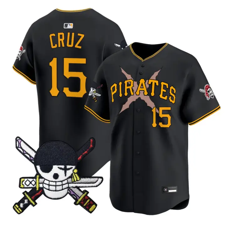 Oneil Cruz Jersey #15 Pittsburgh Pirates One Piece Zoro Patch Stitched by My Store