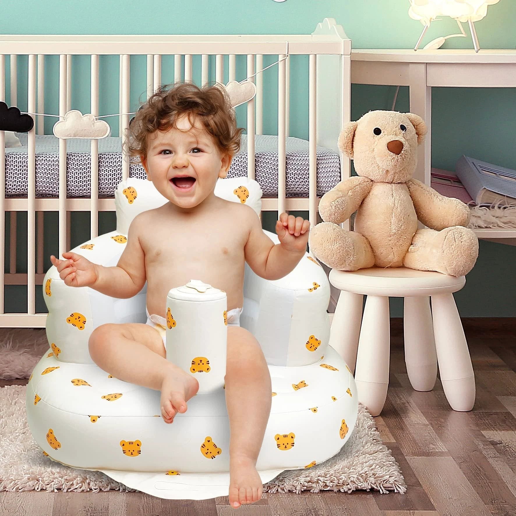 PuffiSeat | Inflatable Baby Chair – Ergonomic, Lightweight and Portable for Babies and Toddlers by BowLift