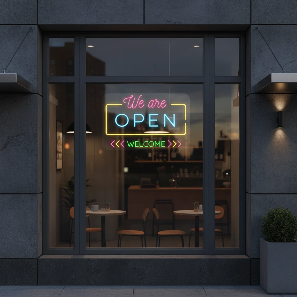 Open Neon Sign for Shop Decor Custom Led Neon Sign by Neonchics