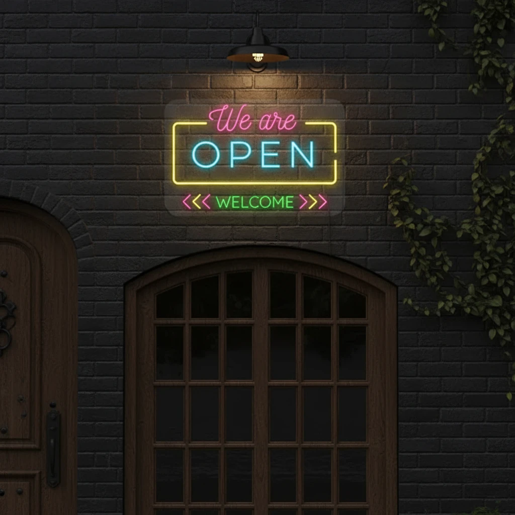 Open Neon Sign for Shop Decor Custom Led Neon Sign by Neonchics