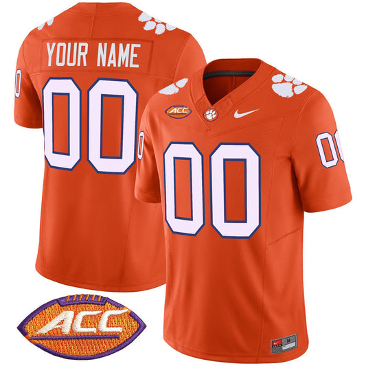 Custom Clemson Tigers Jersey Name, Number 2025 Vapor Limited Stitched Orange by My Store NCAA Football Jerseys