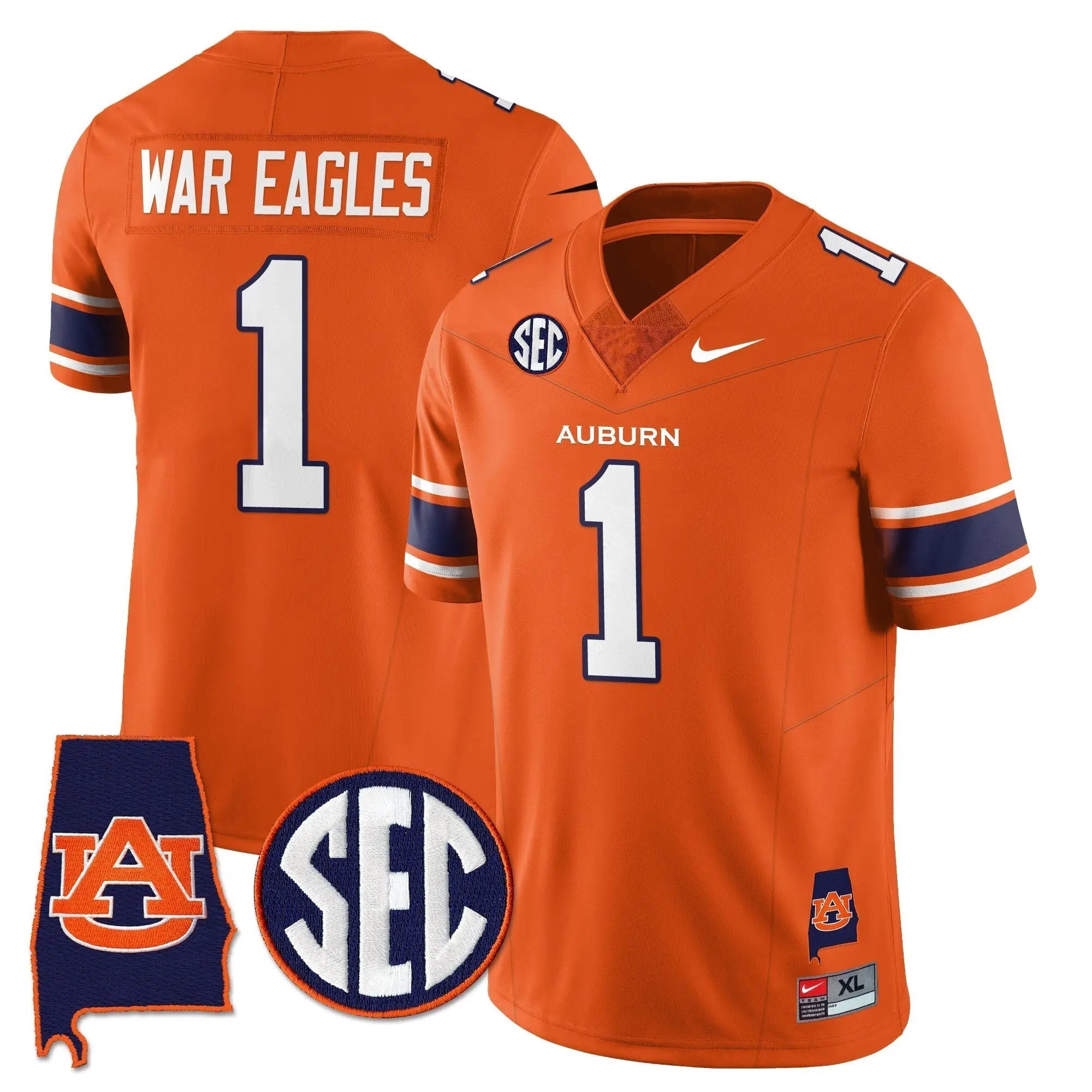 AT 2025 Alabama Patch Vapor Limited Jersey by Auburn Tigers