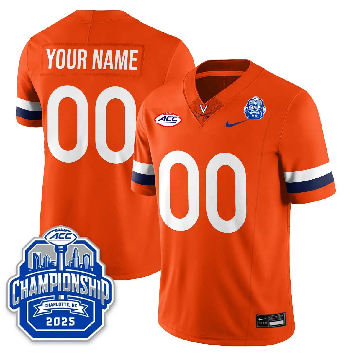 Virginia Football ACC Championship Vapor Limited Custom Jersey - Stitched by virginia cavaliers