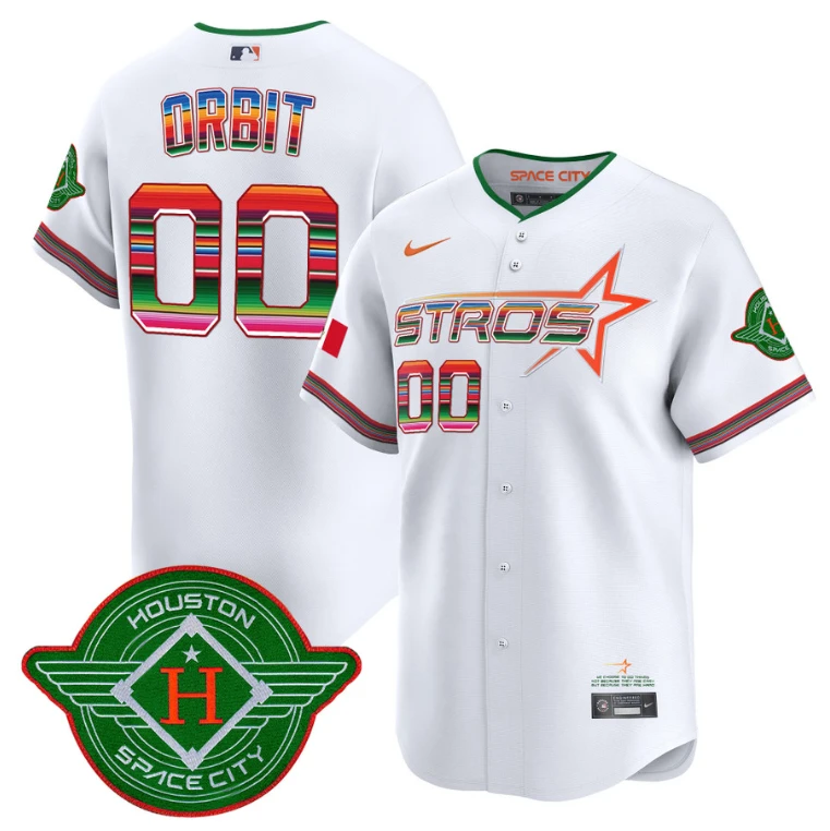 Orbit Jersey #00 Astros 2025 City Connect Mexico Vapor Premier Limited Stitched White by My Store
