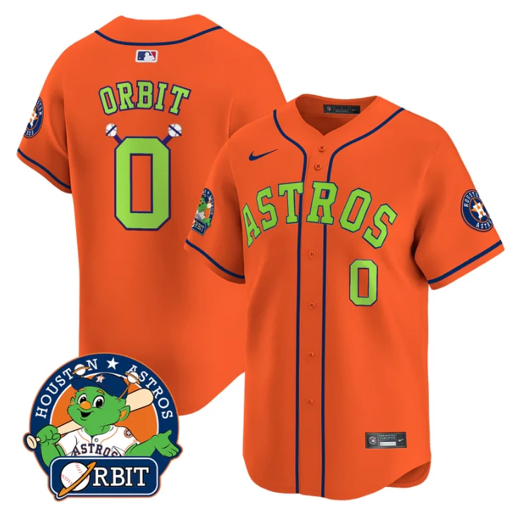 Orbit Jersey #0 Astros Orbit Patch Vapor Premier Limited V2 Stitched White by My Store