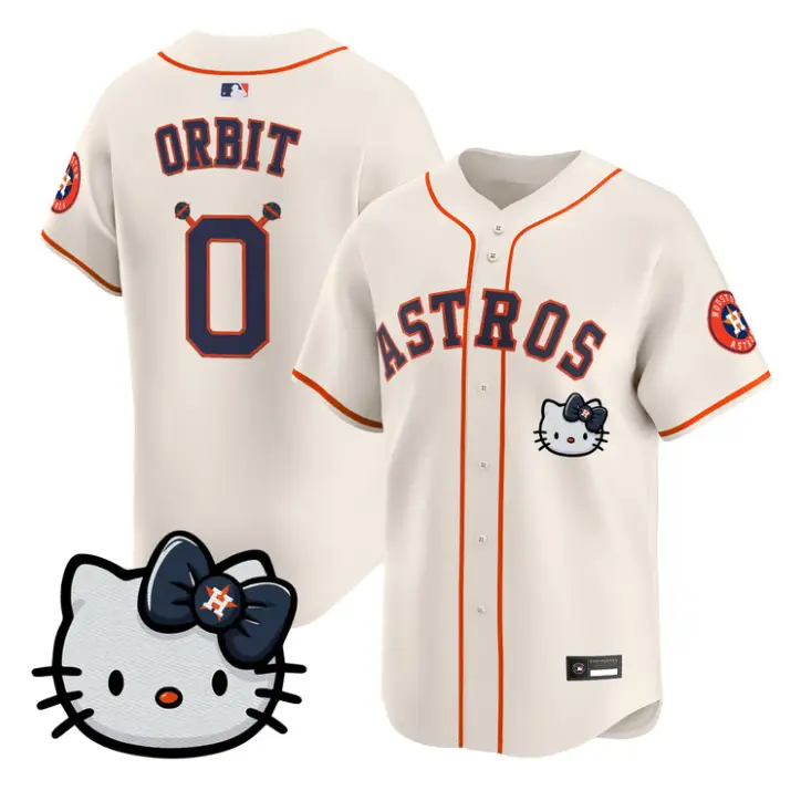 Orbit Jersey #0 Houston Astros Hello Kitty Premier Stitched by My Store
