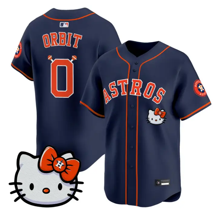 Orbit Jersey #0 Houston Astros Hello Kitty Premier Stitched by My Store