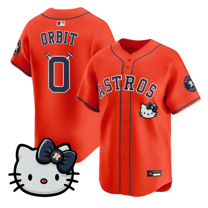 Orbit Jersey #0 Houston Astros Hello Kitty Premier Stitched by My Store