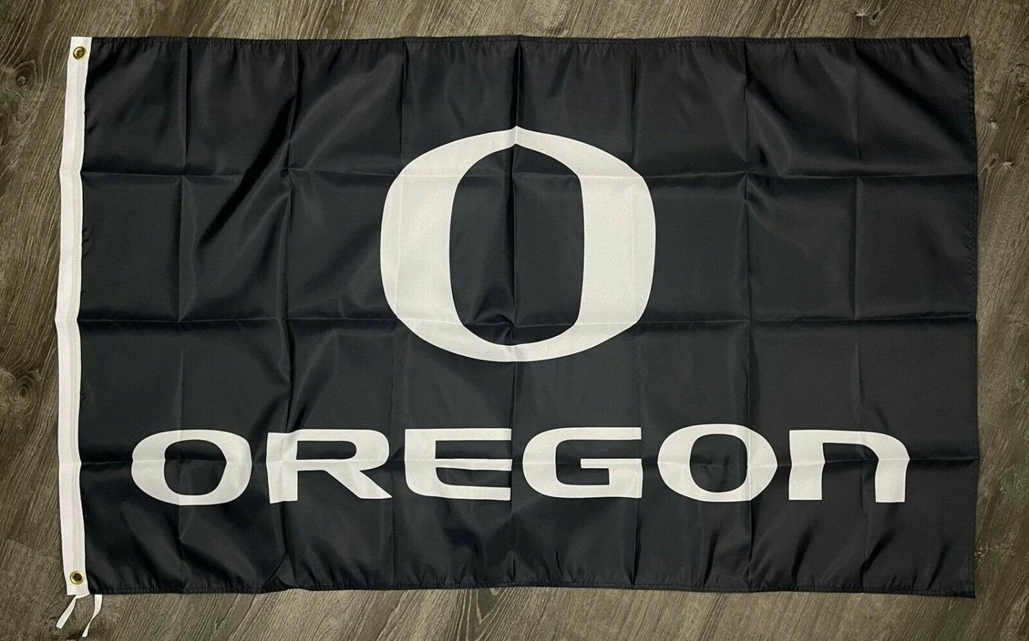 Oregon Ducks Logo Flag 3x5 ft NCAA Black Sports Banner Man-Cave Garage by flagsjustdoit