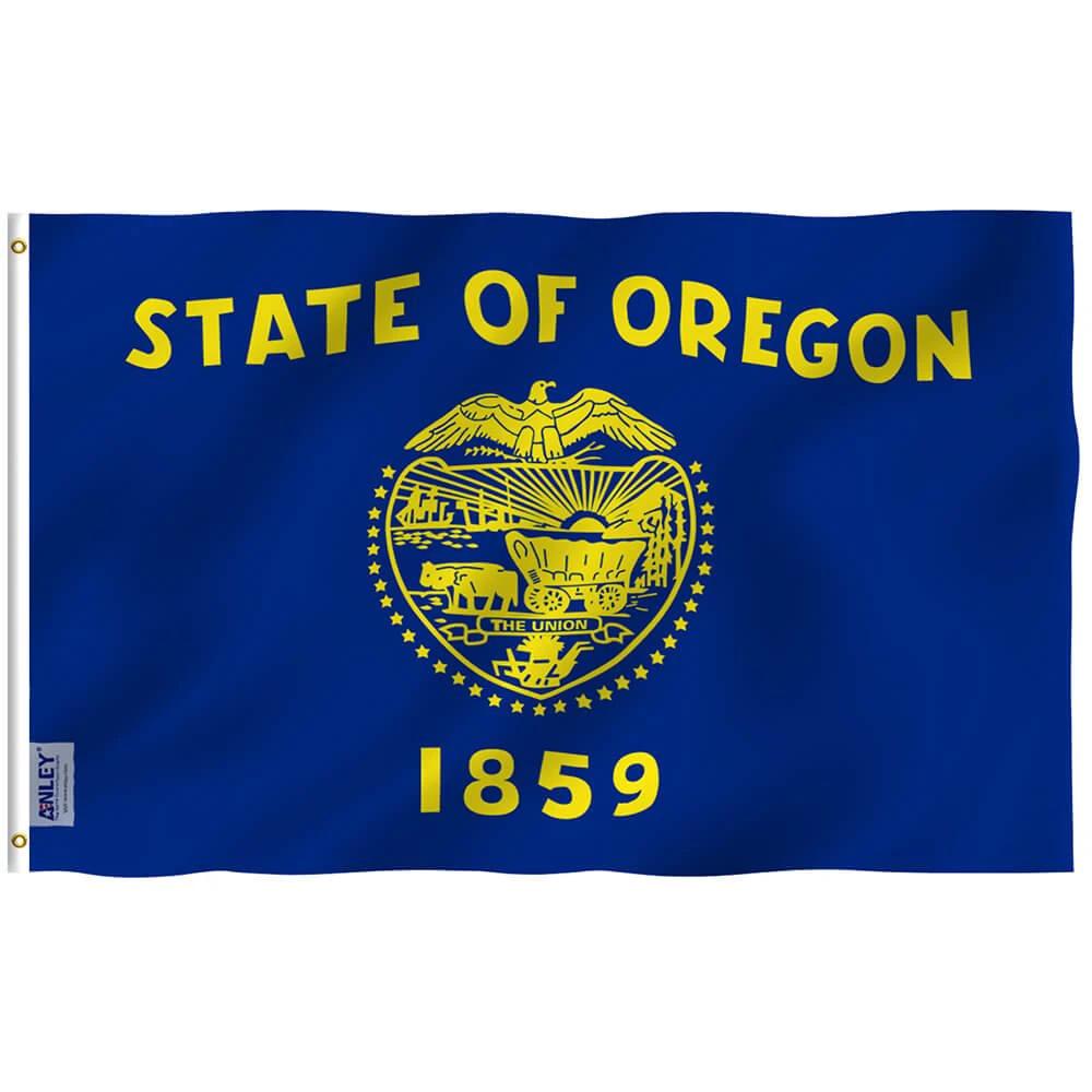 Oregon State Flag - Oregon OR Flag with Brass Grommets 3X5Ft Banner USA by flagsjustdoit