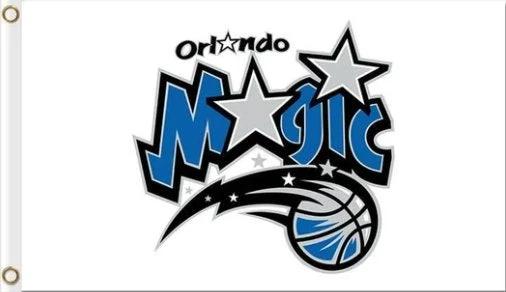 Orlando Magic White Flag 3X5Ft Polyester Banner USA Digital Print by flagsjustdoit