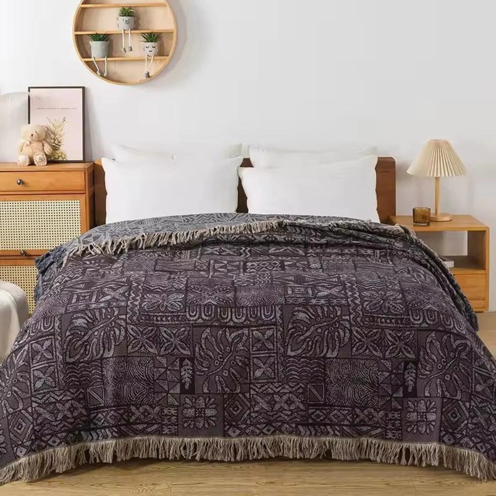 Ornate Blossom Cotton Blanket by Casa & Beyond