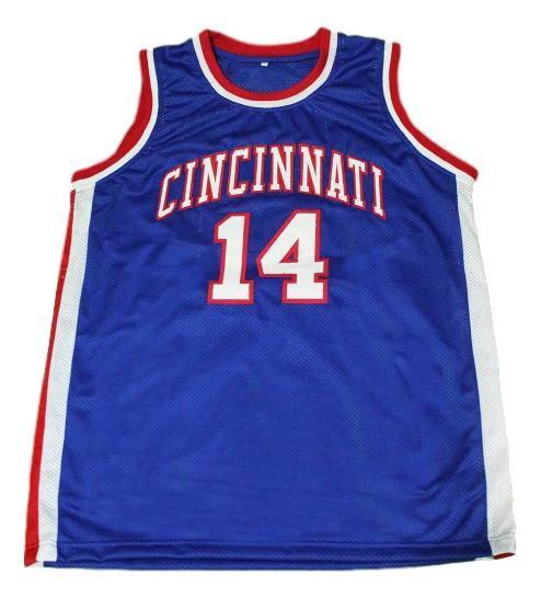 Oscar Robertson Jersey #14 Cincinnati Basketball Sewn Blue by My store basketball