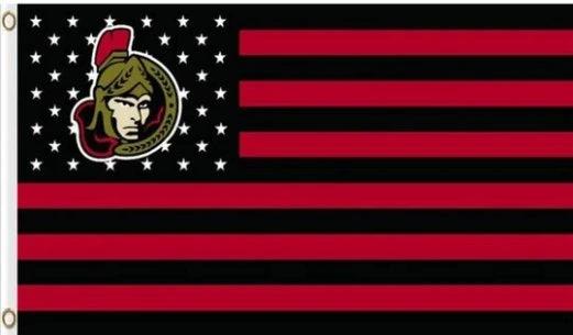 Ottawa Senators Custom Star Flag 3X5Ft Polyester Digital Print Banner USA by flagsjustdoit