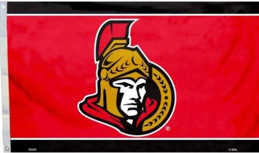 Ottawa Senators Custom US Flag 3X5Ft Polyester Digital Print Banner USA by flagsjustdoit