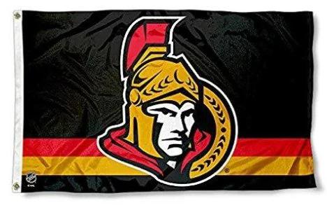 Ottawa Senators Star and Stripes Flag 3X5Ft Polyester Digital Print Banner USA by flagsjustdoit