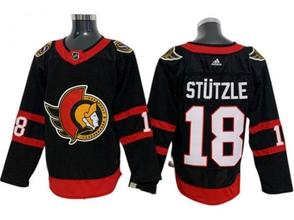 Ottawa Senators #18 Tim Stützle Black Home Jersey by Hockey David