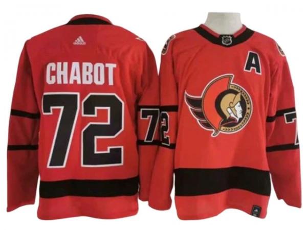Ottawa Senators #72 Thomas Chabot Red 2020&21 Reverse Retro Jersey by Hockey David