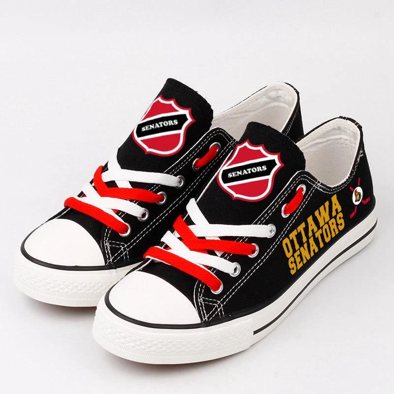 Ottawa Senators Low Top Canvas Sport Sneakers Shoes For Men Women Fans by Crocs