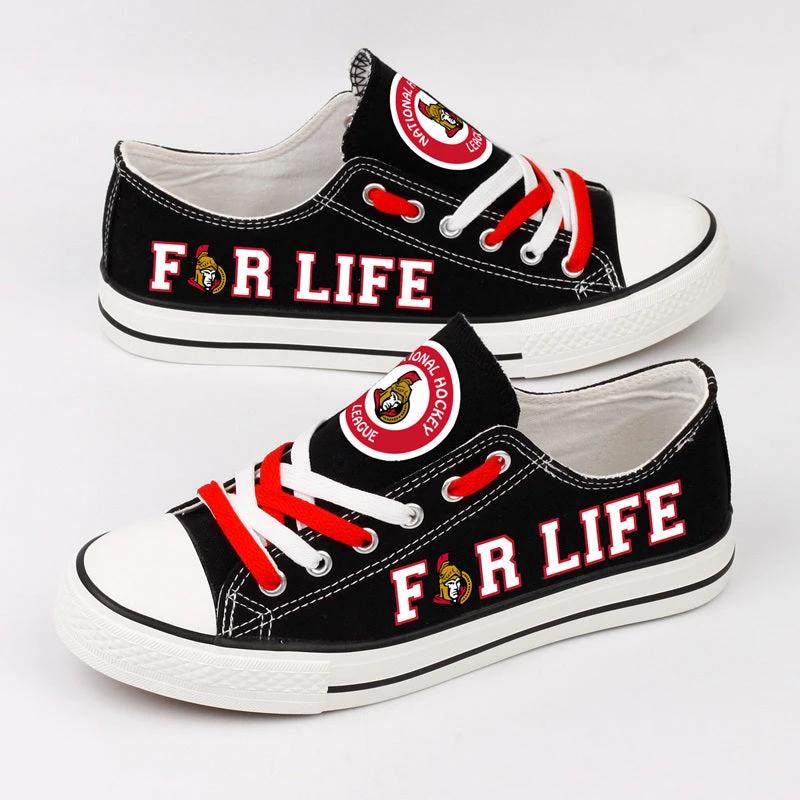 Ottawa Senators Low Top Canvas Sport Sneakers Shoes For Men Women Fans by Crocs