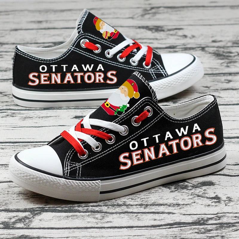 Ottawa Senators Low Top Canvas Sport Sneakers Shoes For Men Women Fans by Crocs