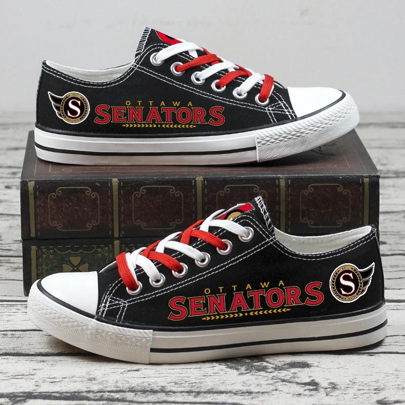 Ottawa Senators Low Top Canvas Sport Sneakers Shoes For Men Women Fans by Crocs
