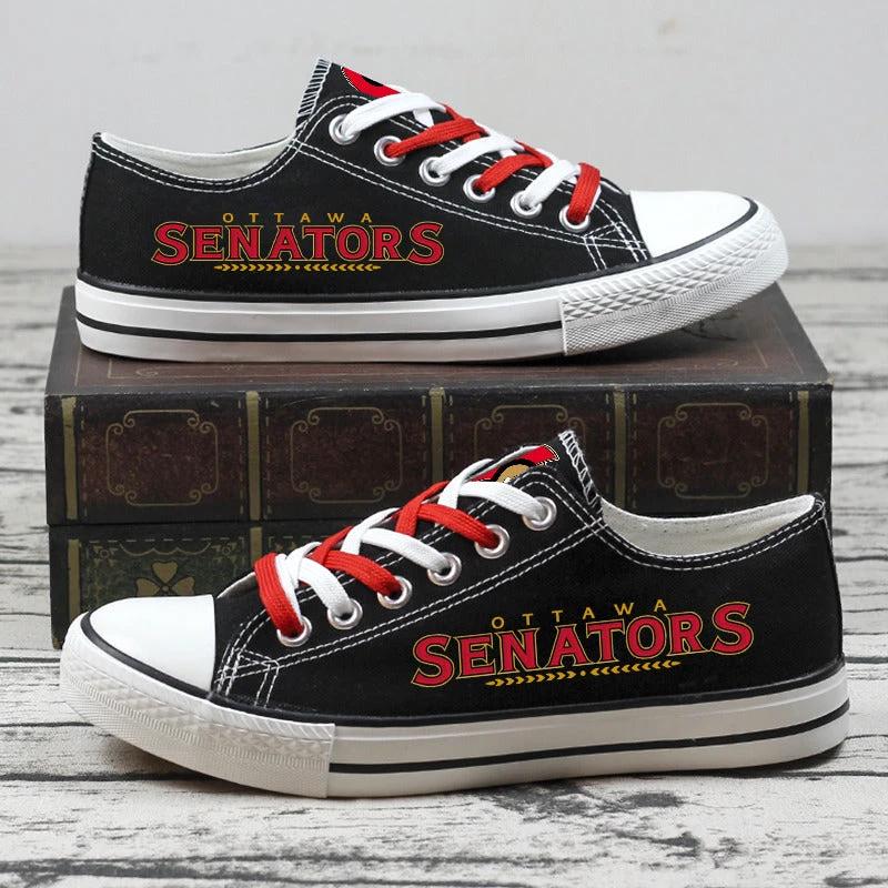 Ottawa Senators Low Top Canvas Sport Sneakers Shoes For Men Women Fans by Crocs