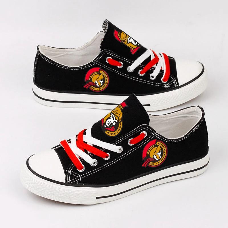 Ottawa Senators Low Top Canvas Sport Sneakers Shoes For Men Women Fans by Crocs