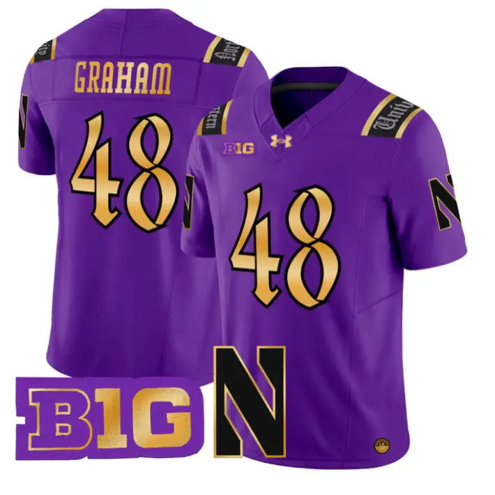 Otto Graham Jersey #48 Northwestern Wildcats 2026 Vapor Limited Stitched by My Store NCAA Football Jerseys