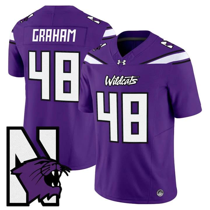 Otto Graham Jersey #48 Northwestern Wildcats Honoring 95 Stitched Purple by NCAA Football Jersey