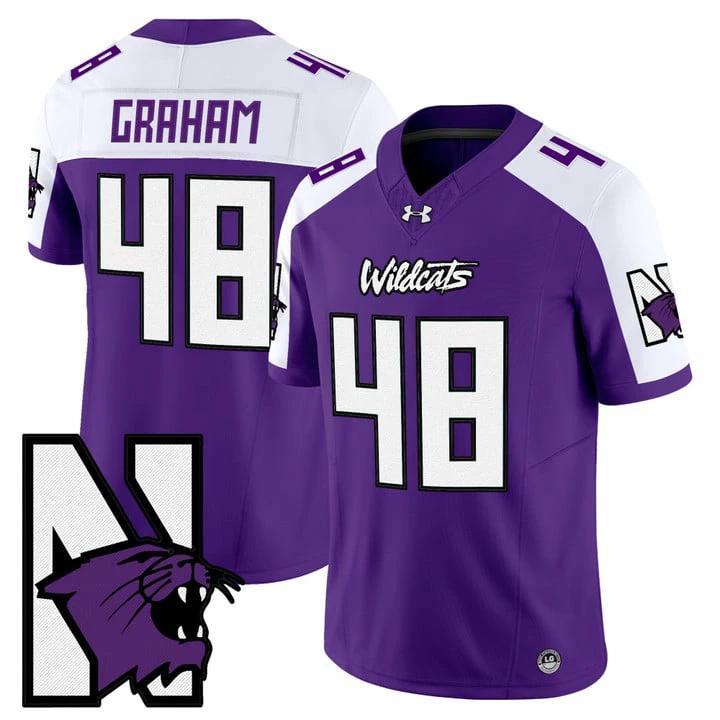 Otto Graham Jersey #48 Northwestern Wildcats Honoring 95 Stitched Purple Alternate by NCAA Football Jersey