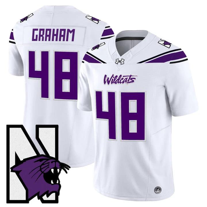 Otto Graham Jersey #48 Northwestern Wildcats Honoring 95 Stitched White by NCAA Football Jersey