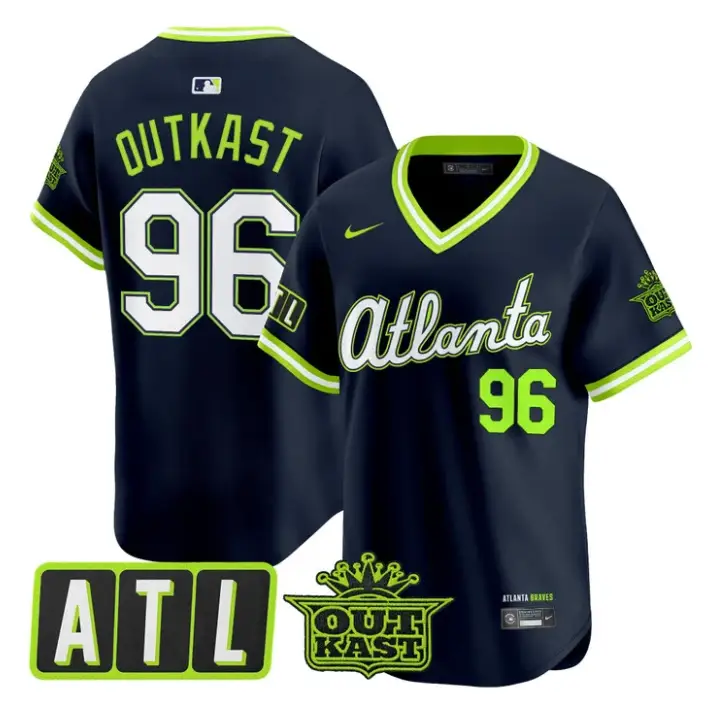 OutKast Jersey #96 Atlanta Braves 2026 City Connect Outkast Stitched by My Store