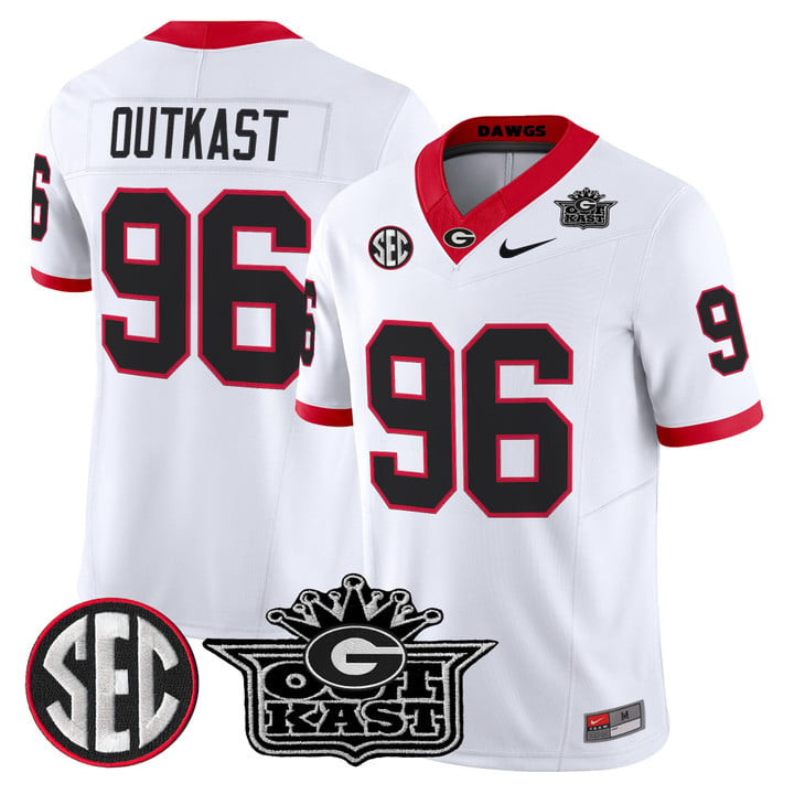 OutKast Jersey #96 Outkast x Georgia Bulldogs Vapor Limited Stitched by My Store NCAA Football Jerseys
