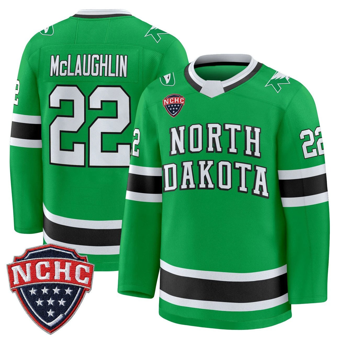 Owen McLaughlin Jersey #22 North Dakota Fighting Hawks 2025-26 Stitched by Hockey David