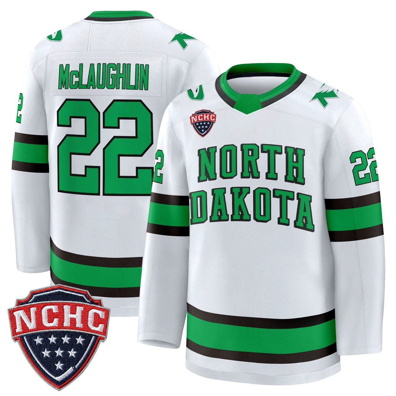 Owen McLaughlin Jersey #22 North Dakota Fighting Hawks 2025-26 Stitched by Hockey David