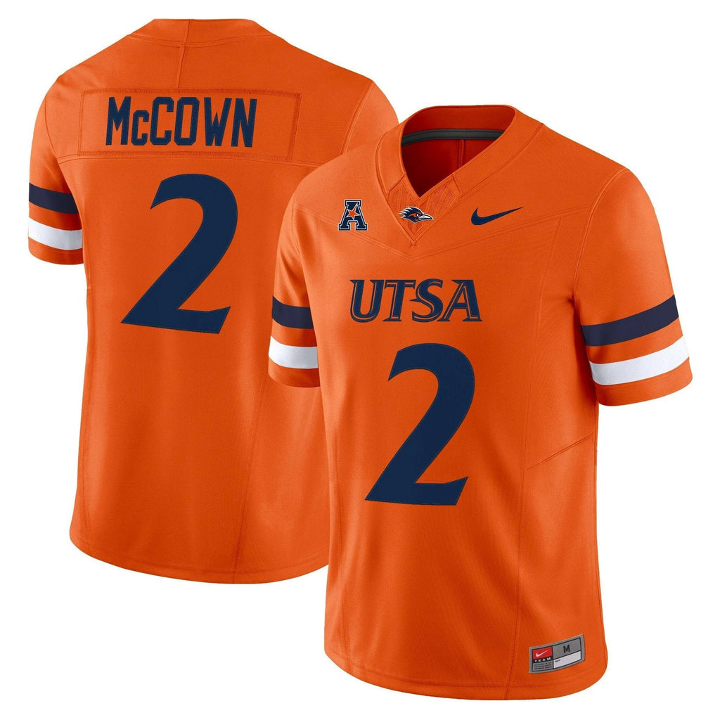 Owen McCown Jersey #2 UTSA Roadrunners 2025 Vapor Limited Stitched Orange by My Store