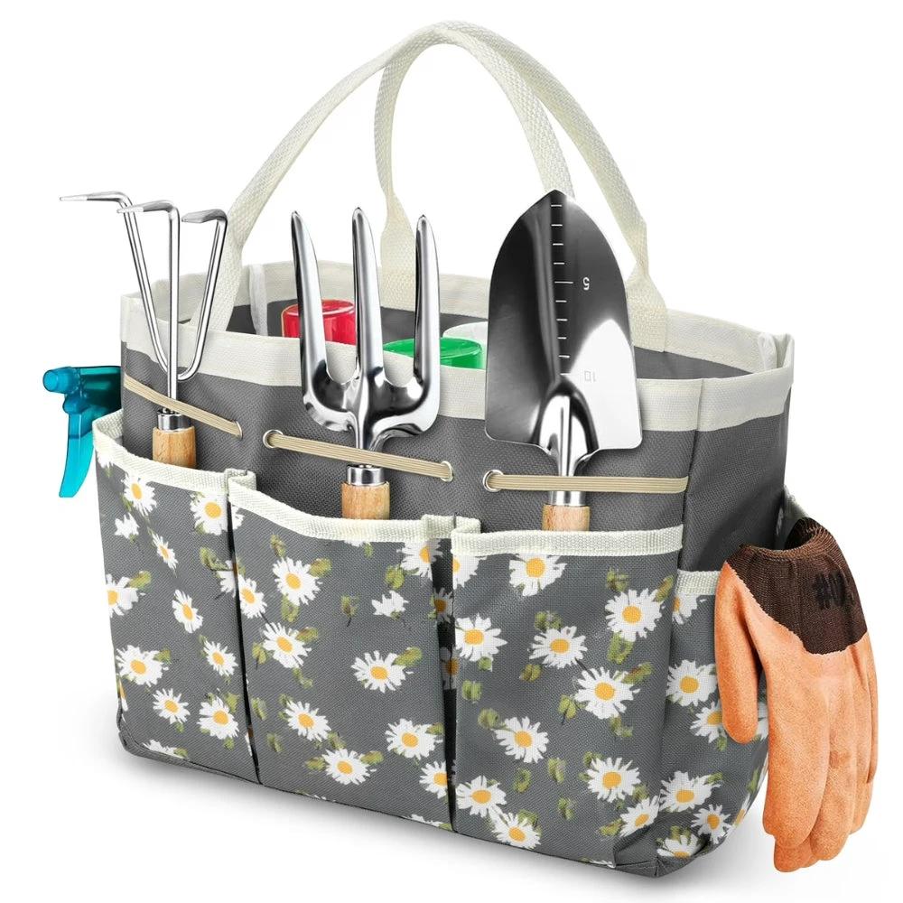 Oxford Floral Garden Tool Organizer Bag by Casa & Beyond