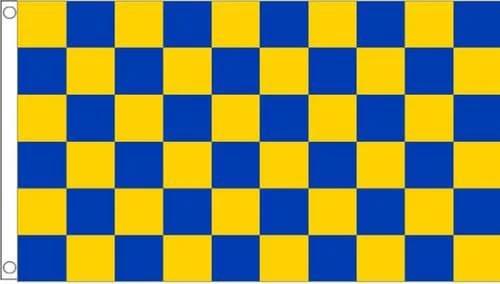 Oxford United Check Flag 3x5ft Banner Polyester by flagsjustdoit