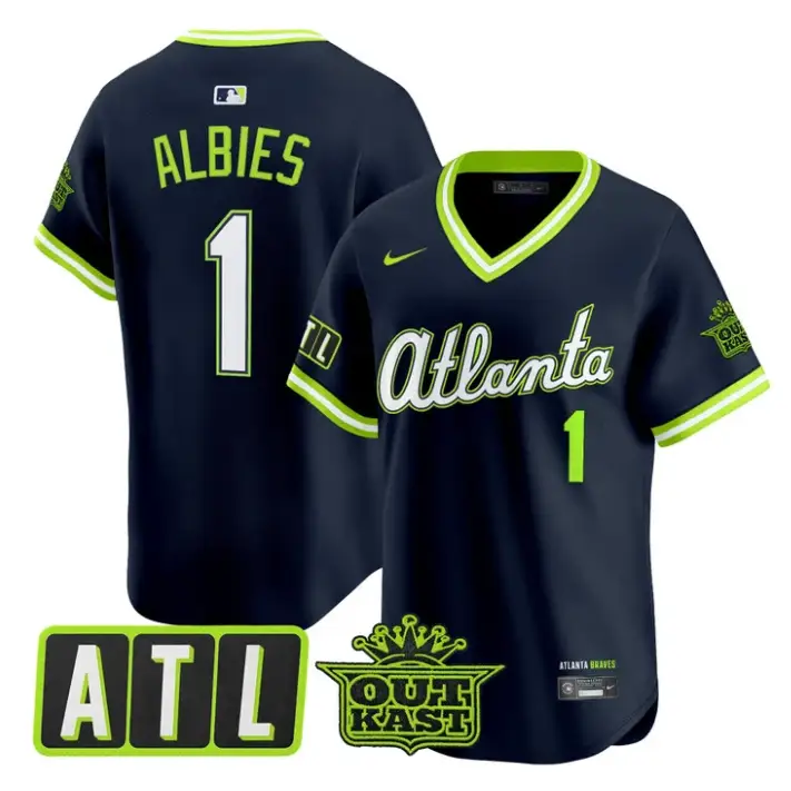 Ozzie Albies Jersey #1 Atlanta Braves 2026 City Connect Outkast Stitched by My Store